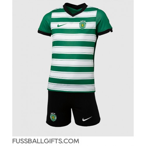 Sporting CP Fußballbekleidung Heimtrikot Kinder 2022-23 Kurzarm (+ kurze hosen)